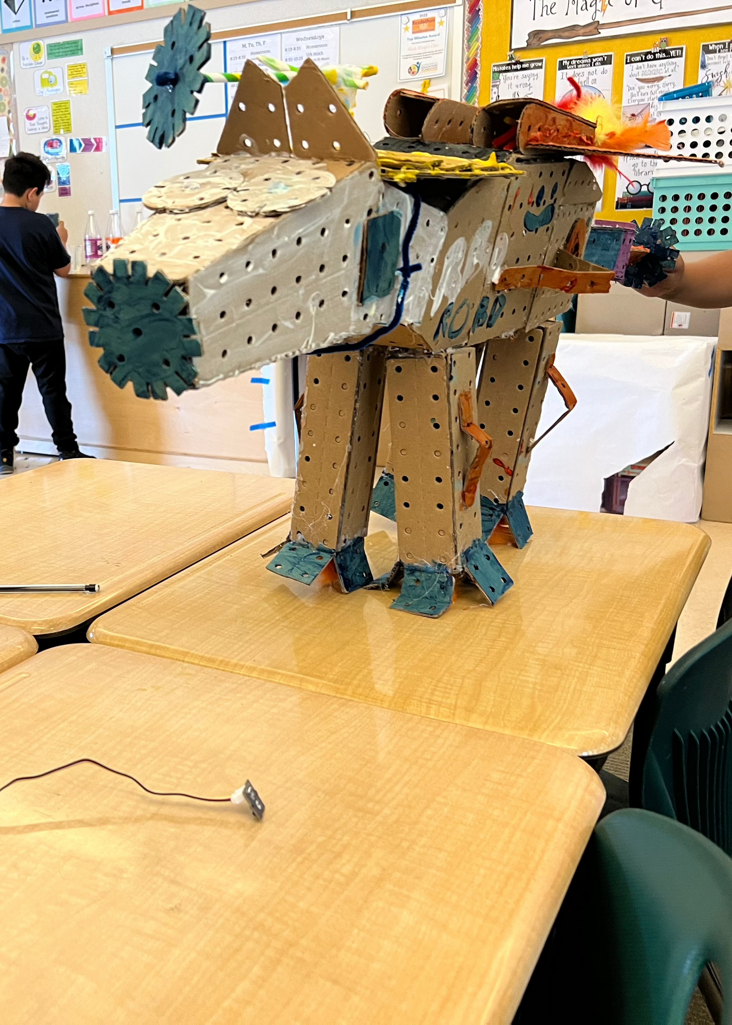 A Dog-Rover machine created by students during a KitCo Camp